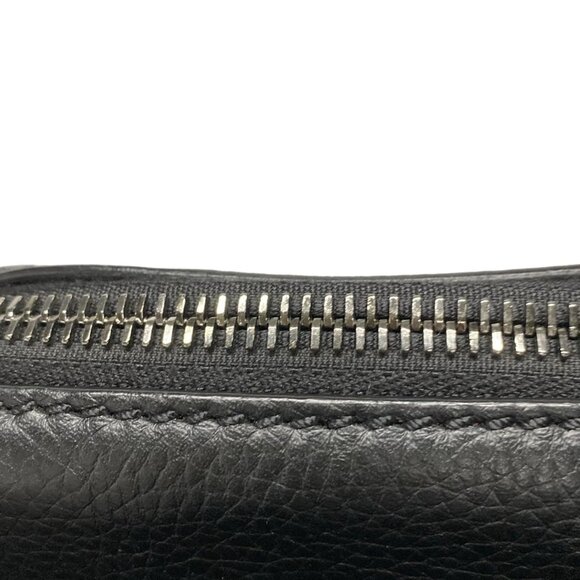 CHRISTIAN LOUBOUTIN Bench Reporter Black Red Leather Shoulder Bag 531-081725 - Picture 11 of 15